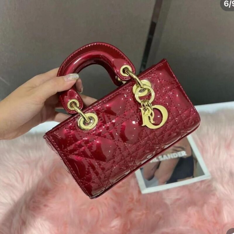حقيبه ديور جلد لامع ميني