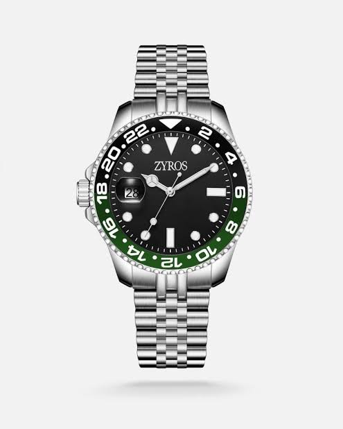 ساعه رجالي مدور لون فضي